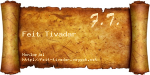 Feit Tivadar névjegykártya