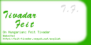 tivadar feit business card